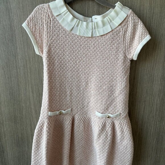 Janie and Jack Pink an Cream Tweed Dress - Size 3 - Picture 1 of 2